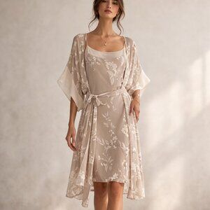 HELEN SANCHEZ LUXURY SILK SLIP/WRAP SET